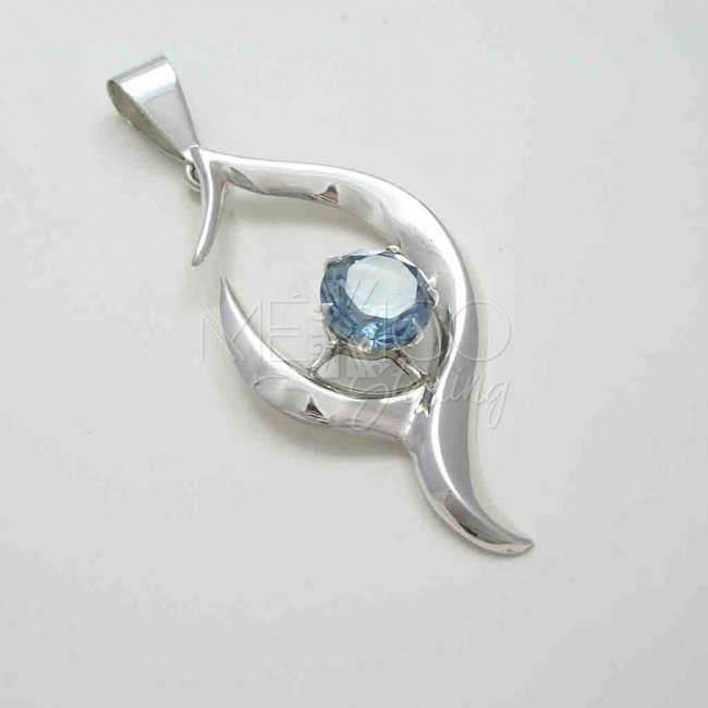 Vintage Sterling Silver and Zirconia Pendant