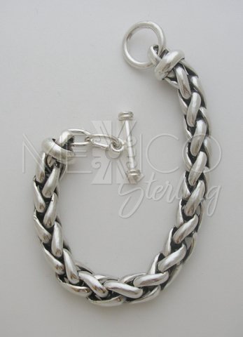 Solid Taxco Silver Braided Bracelet