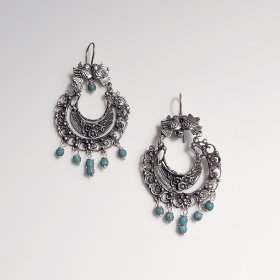 Silver Turquoise Feminine Earringss Silver Turquoise Feminine Earringss