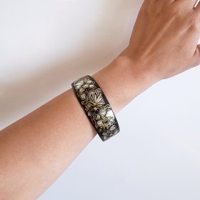 Decorated Artisan Copper Bracelet Cuff Decorated Artisan Copper Bracelet Cuff