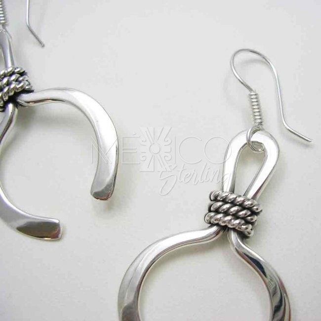 Sterling Silver Earrings with a Pincers Shape