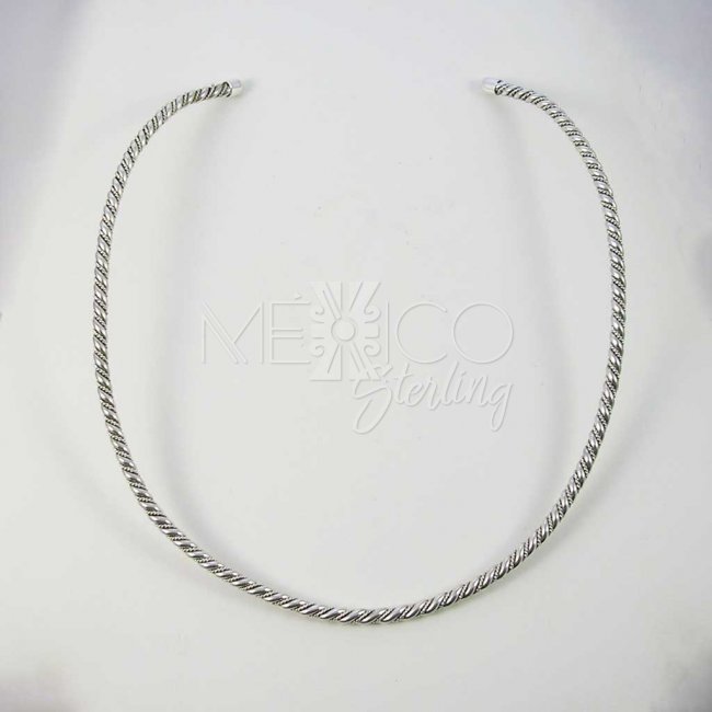 Silver Braids Taxco Choker - Click Image to Close