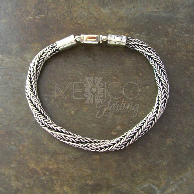 Happy Twirls Taxco Silver Bracelet - Click Image to Close