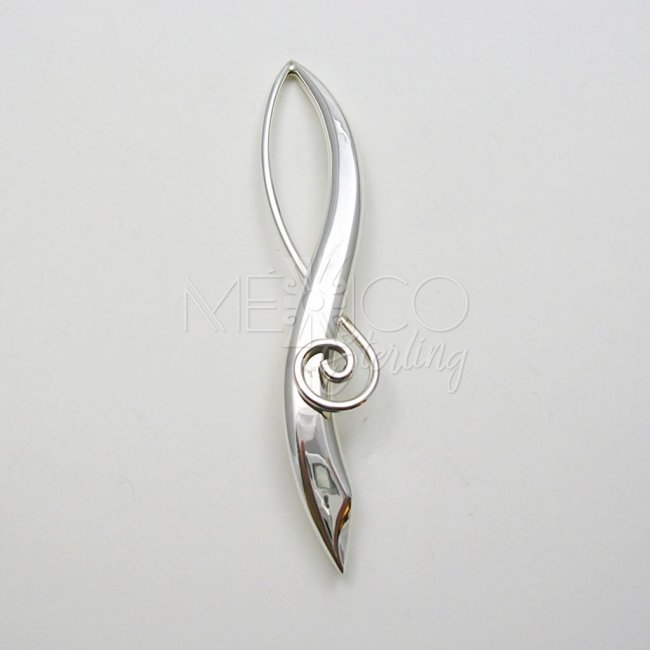 Gorgeous Taxco Sterling Silver Brooch - Click Image to Close