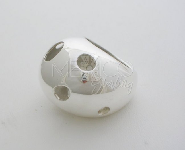 Fashionable Taxco Sterling Silver Lady Bug Ring