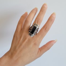 Taxco Silver Aztec Dream Poison Ring Taxco Silver Aztec Dream Poison Ring