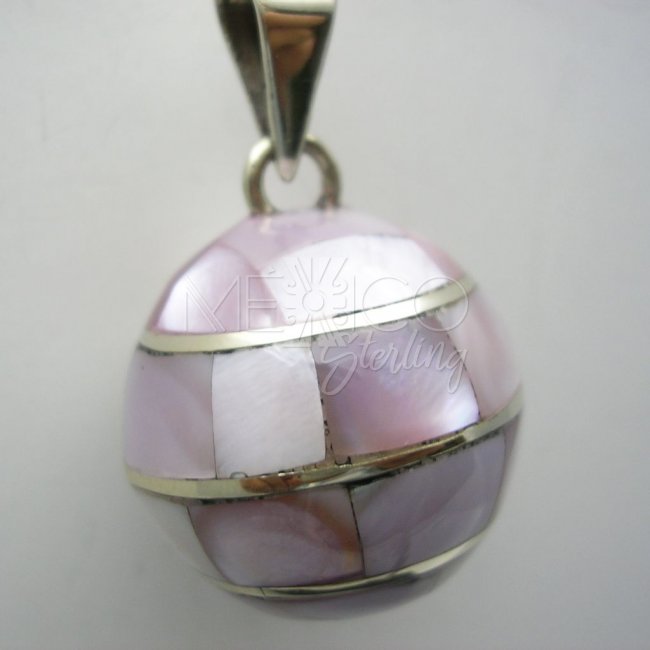 Silver Plated Pendant with Mother of Pearl
