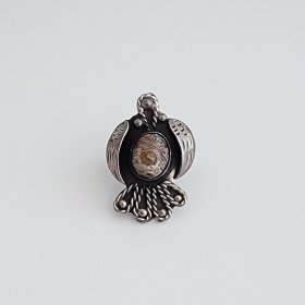 Mexican Opal and Silver Vintage Eagle Ring Mexican Opal and Silver Vintage Eagle Ring