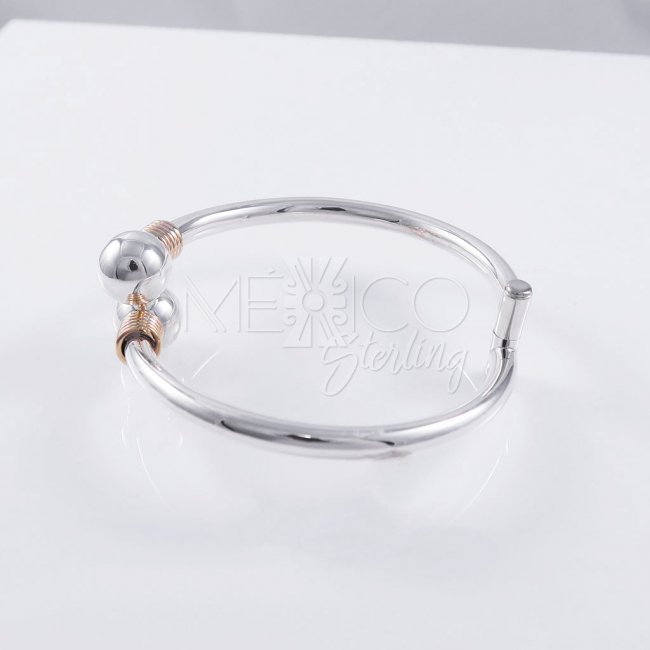 Taxco Silver Contemporary Orbits Cuff