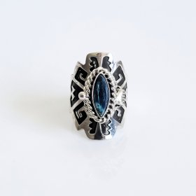 Aztec Oxidized Silver Poison Ring Aztec Oxidized Silver Poison Ring