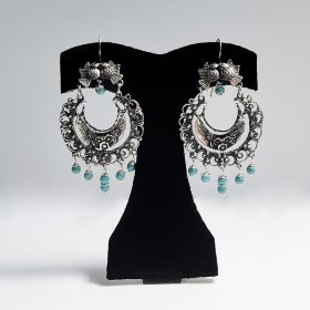 Silver Turquoise Feminine Earringss Silver Turquoise Feminine Earringss