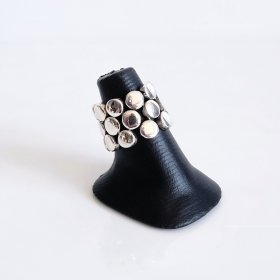 Flexible Silver Bubbles Statement Ring Flexible Silver Bubbles Statement Ring