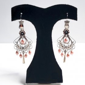 Silver Swilrls decorated Earrings Silver Swilrls decorated Earrings