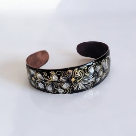 Decorated Artisan Copper Bracelet Cuff Decorated Artisan Copper Bracelet Cuff