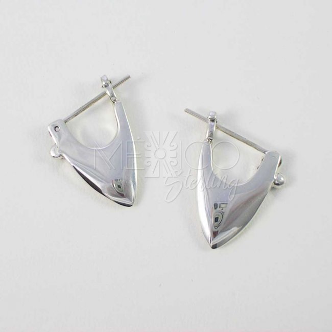 Arrows of Peace Taxco Silver Earrings - Click Image to Close
