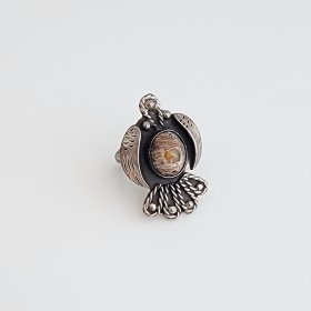 Mexican Opal and Silver Vintage Eagle Ring Mexican Opal and Silver Vintage Eagle Ring