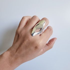 Asymetrical Artistic Sterling Silver Ring Asymetrical Artistic Sterling Silver Ring